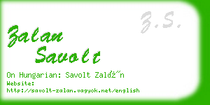 zalan savolt business card